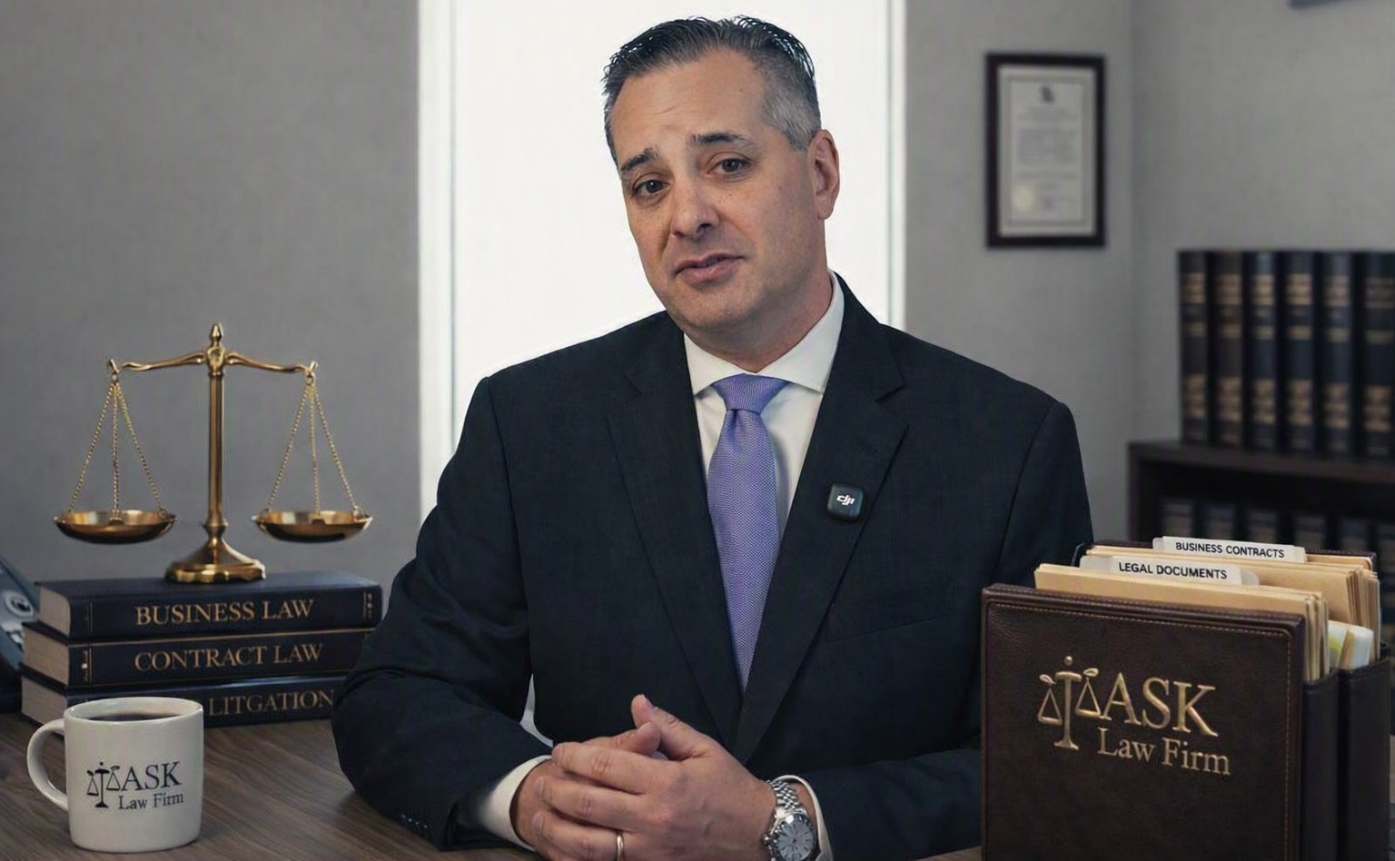 Attorney reviewing bankruptcy filings and financial records