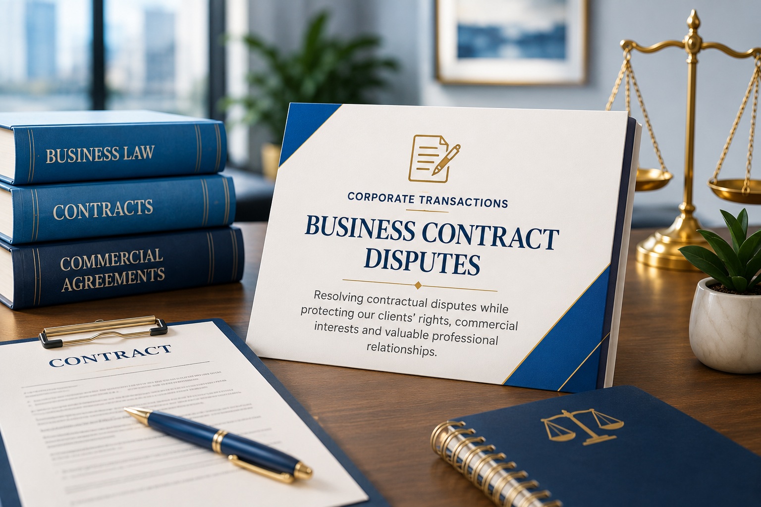 Business contract being reviewed during a commercial dispute