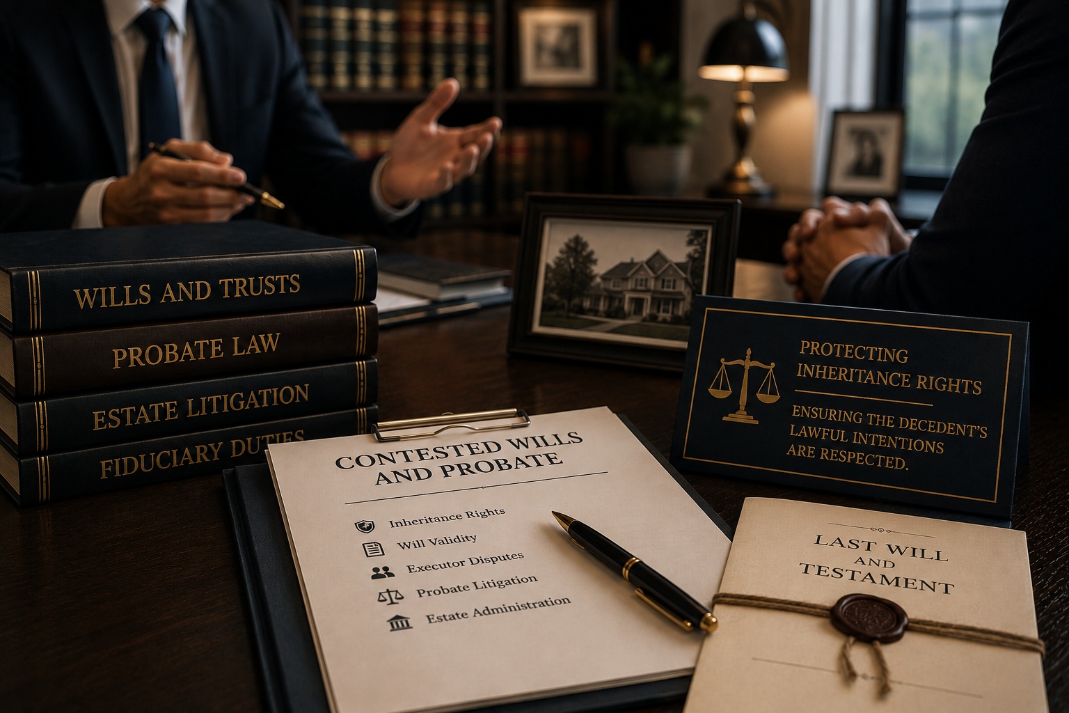 Last will and testament involved in a probate dispute