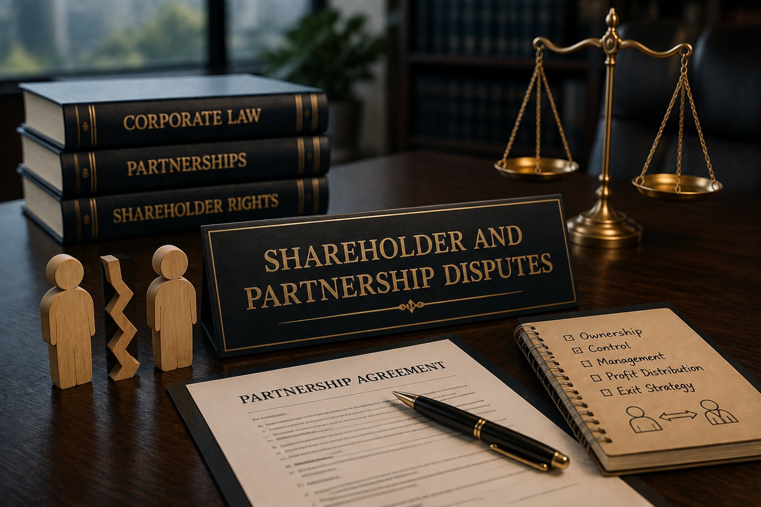 Business partners involved in an ownership dispute