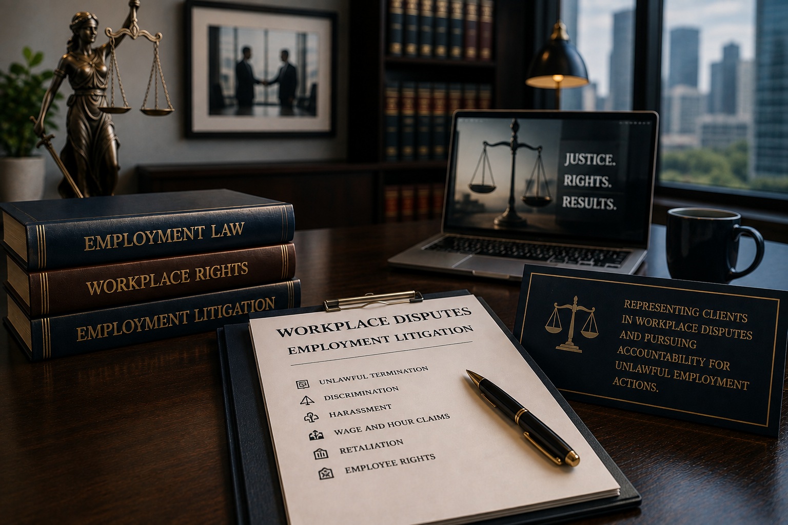 Employee discussing an employment litigation matter