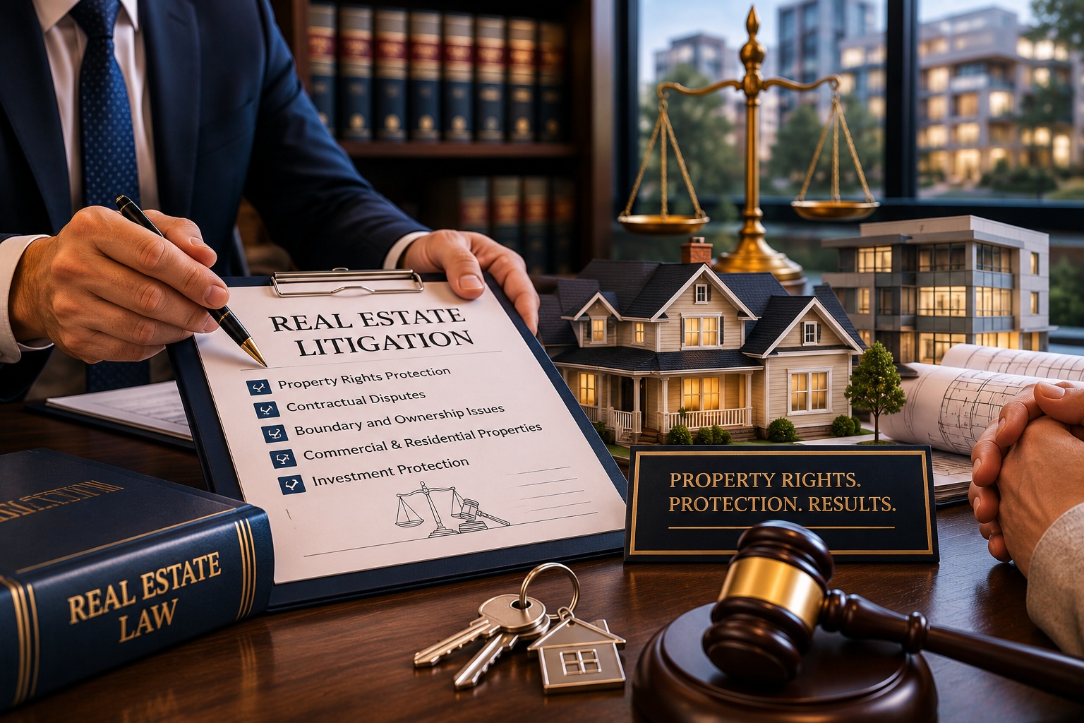 Commercial property involved in a real estate dispute